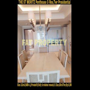 Dijual Apartment ST MORITZ Tower Presidential, tower paling ekslusif hanya 4 unit per lantai posisi paling private di ujung kompleks ST MORITZ.
