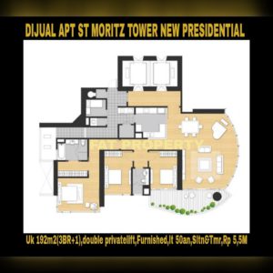 Dijual Apartment ST MORITZ Tower terbaru dan terbaik,New Presidential Tower.