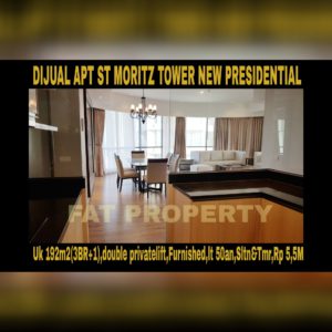 Dijual Apartment ST MORITZ Tower terbaru dan terbaik,New Presidential Tower.