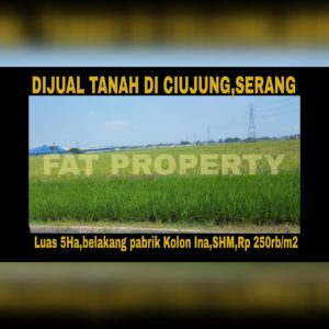Dijual tanah di Ciujung,Serang.