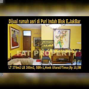Dijual rumah asri bagus strategis di Puri Indah Blok E,Jakarta Barat.