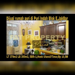 Dijual rumah asri bagus strategis di Puri Indah Blok E,Jakarta Barat.