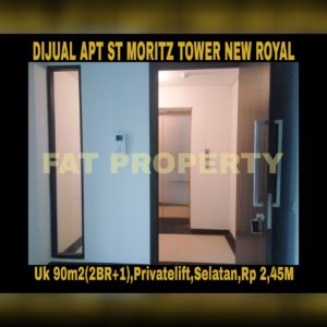 Dijual Apartment ST MORITZ Tower New Royal,Jl Puri Indah U1,Jakarta Barat.