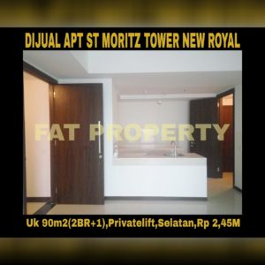 Dijual Apartment ST MORITZ Tower New Royal,Jl Puri Indah U1,Jakarta Barat.