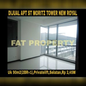 Dijual Apartment ST MORITZ Tower New Royal,Jl Puri Indah U1,Jakarta Barat.