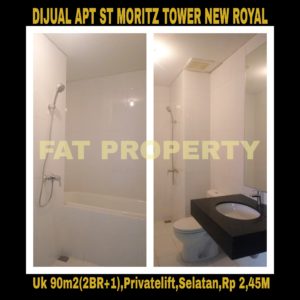 Dijual Apartment ST MORITZ Tower New Royal,Jl Puri Indah U1,Jakarta Barat.