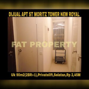Dijual Apartment ST MORITZ Tower New Royal,Jl Puri Indah U1,Jakarta Barat.
