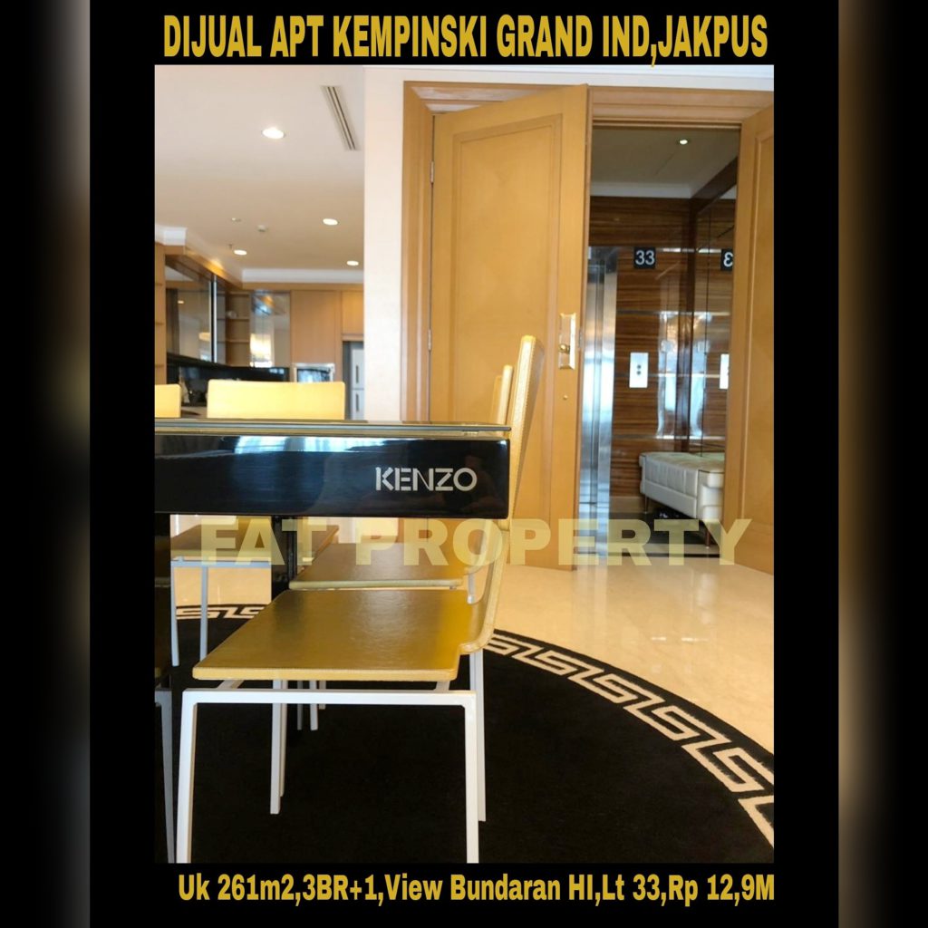 Dijual Apartement Kempinski Grand Indonesia Jakarta Pusat diBunderan HI,Jl MH Thamrin,Jakarta Pusat.