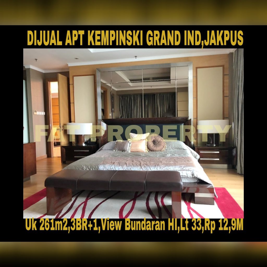 Dijual Apartement Kempinski Grand Indonesia Jakarta Pusat diBunderan HI,Jl MH Thamrin,Jakarta Pusat.