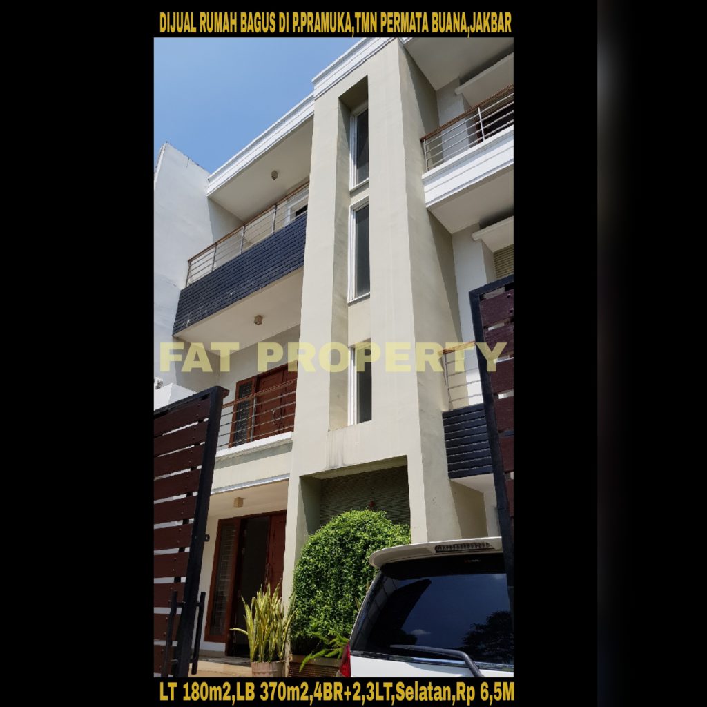 Dijual rumah di Taman Permata Buana, Jl Pulau Pramuka,Jakarta Barat.
