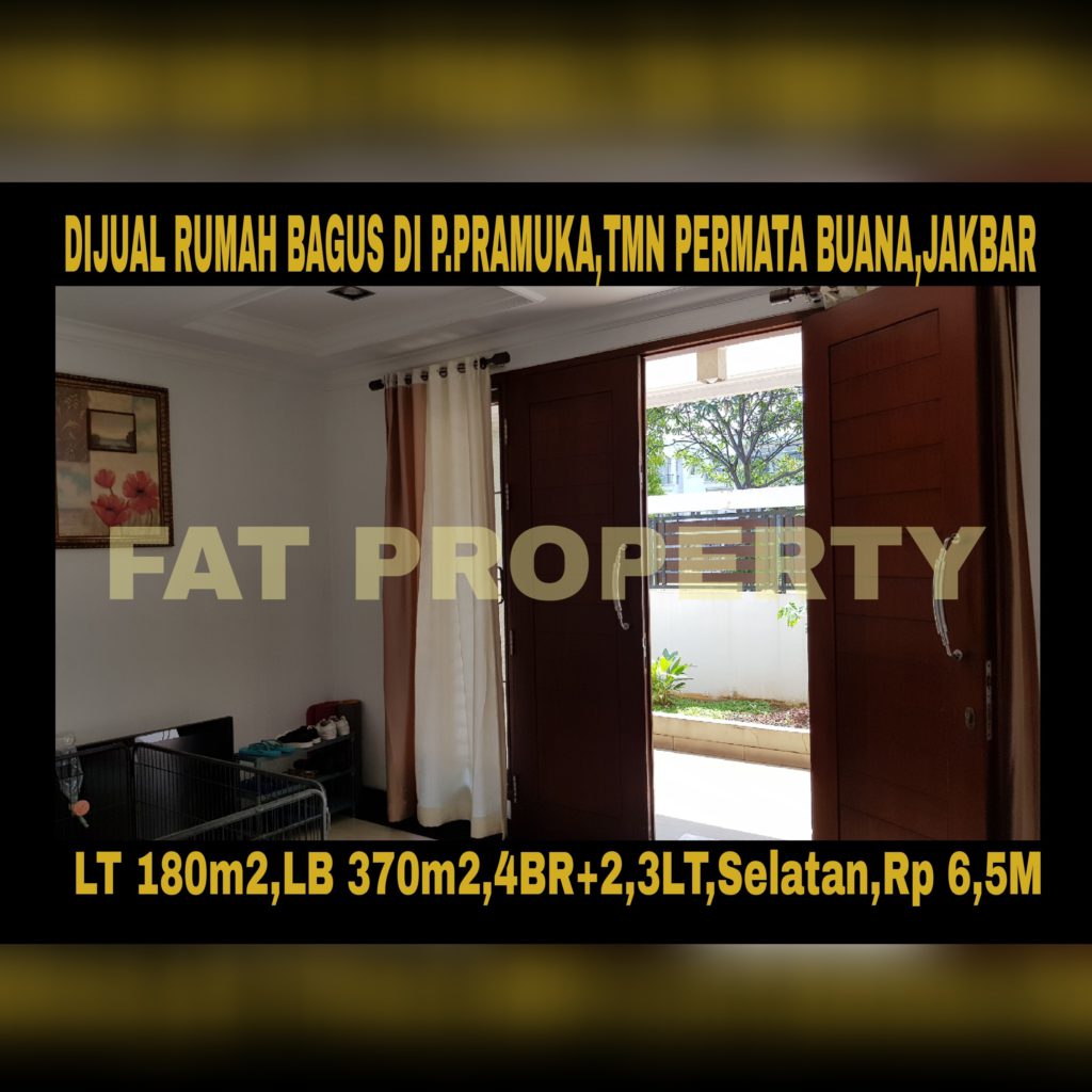 Dijual rumah di Taman Permata Buana, Jl Pulau Pramuka,Jakarta Barat.