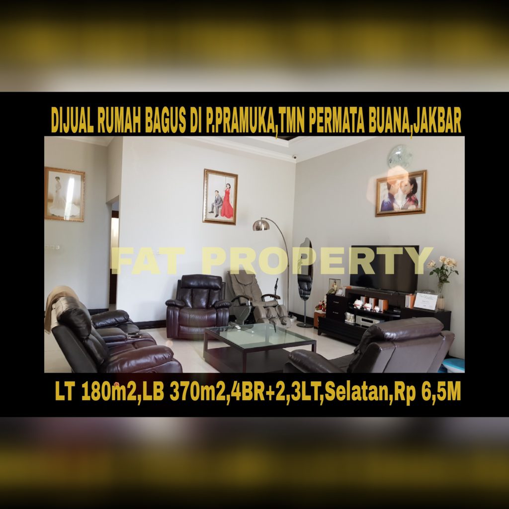 Dijual rumah di Taman Permata Buana, Jl Pulau Pramuka,Jakarta Barat.