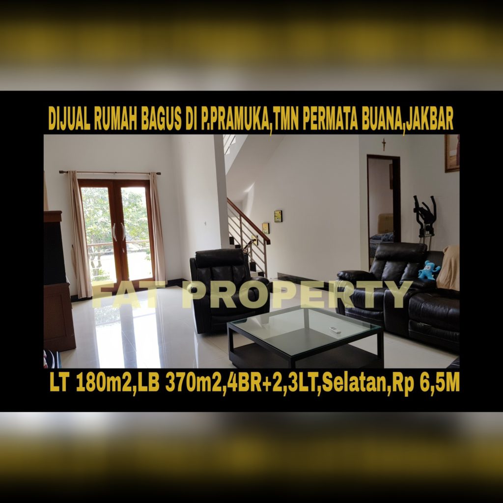 Dijual rumah di Taman Permata Buana, Jl Pulau Pramuka,Jakarta Barat.