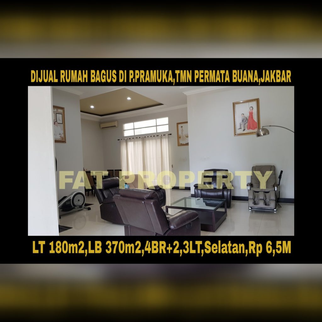 Dijual rumah di Taman Permata Buana, Jl Pulau Pramuka,Jakarta Barat.