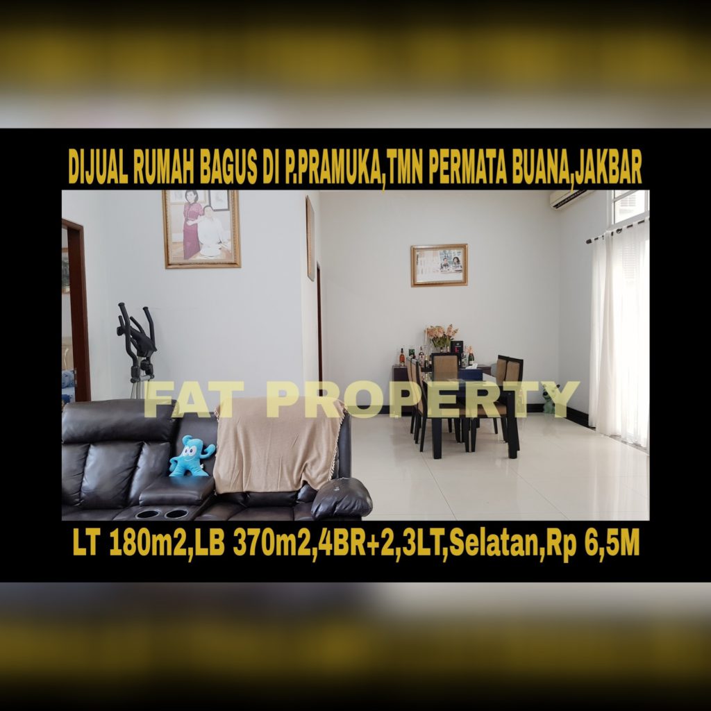 Dijual rumah di Taman Permata Buana, Jl Pulau Pramuka,Jakarta Barat.