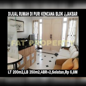 Dijual rumah masih dihuni di Puri Kencana blok J,Belakang Gedung Kawan Lama,Jakarta Barat: