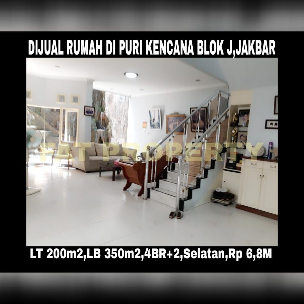Dijual rumah masih dihuni di Puri Kencana blok J,Belakang Gedung Kawan Lama,Jakarta Barat:
