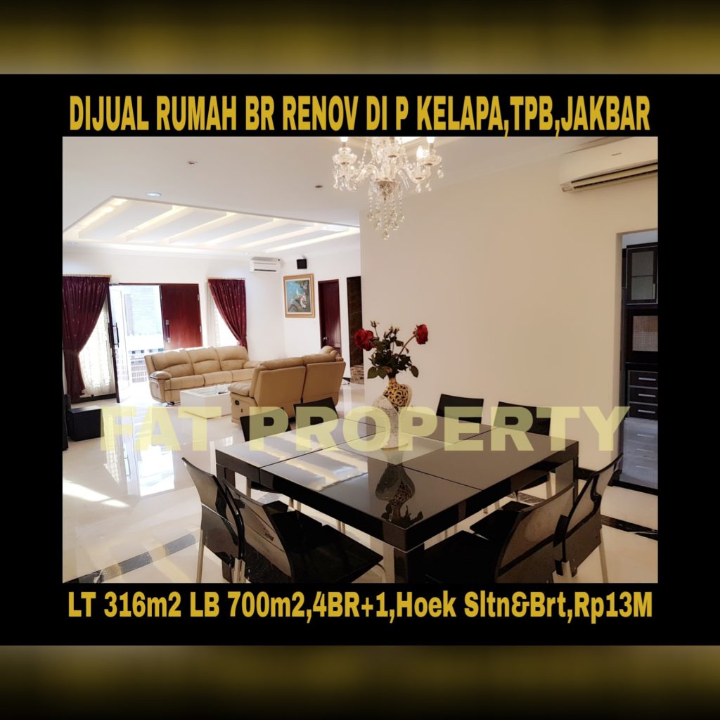 Dijual rumah mewah baru renov di Jl.Pulau Kelapa,Taman Permata Buana,samping Puri Indah,Jakarta Barat.