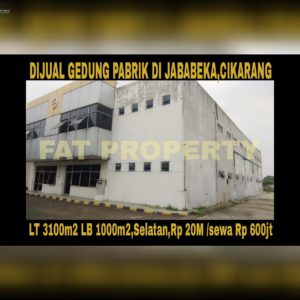 Dijual gedung pabrik di Jababeka 2 blok WW,Cikarang.