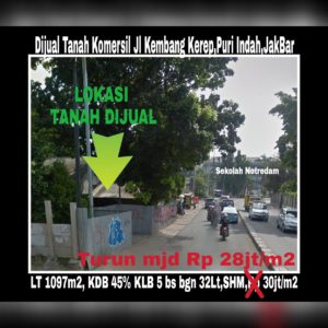 Kavling komersil super keren di daerah elite ramai dekat LIPPOMAL PURI