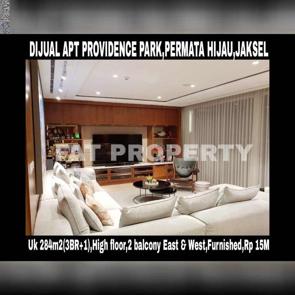 Dijual Apartment Providence Park,Permata Hijau,JakSel super mewah di lantai tinggi dgn view keren!