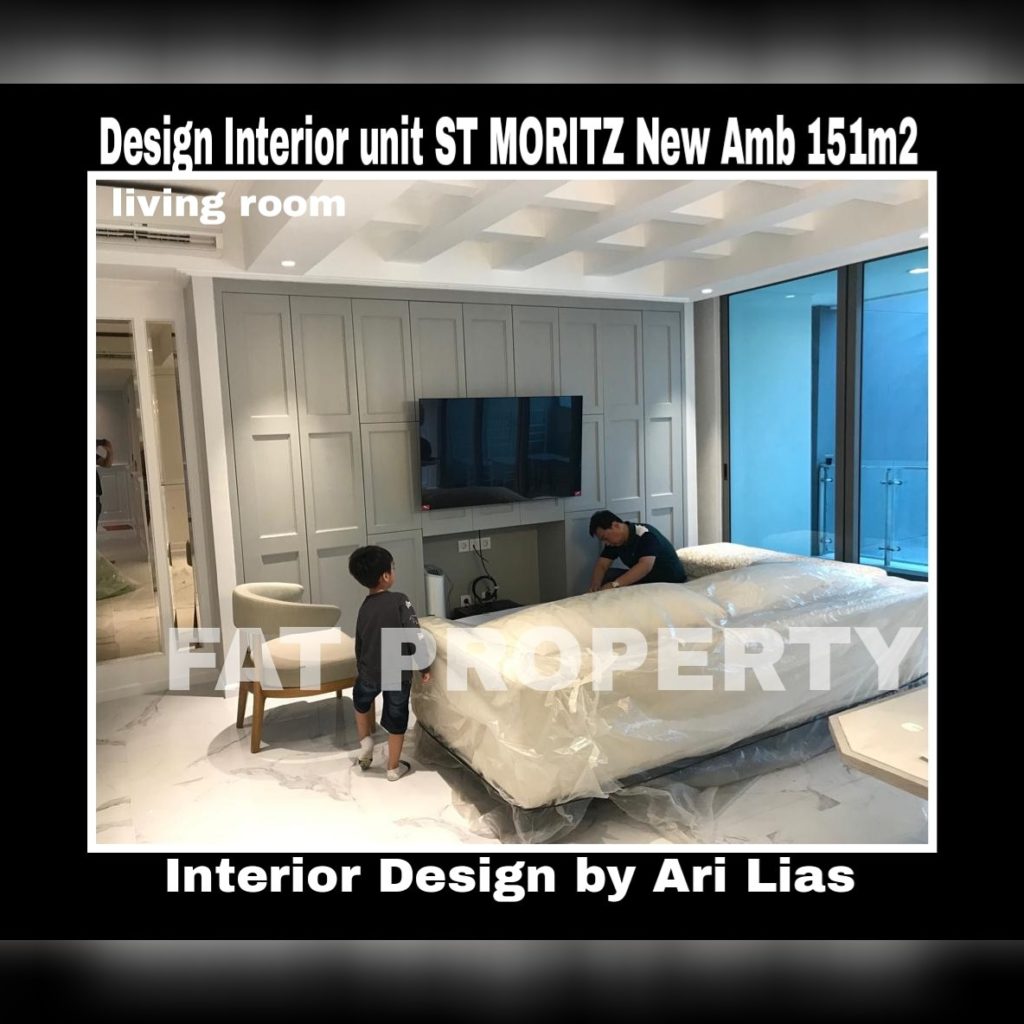 Contoh desain interior Apt ST MORITZ Tower New Ambasador 151m2(3BR+1) by Ari Lias.