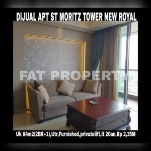 Dijual Apartment ST Moritz di Jl Puri Indah Jakarta Barat.