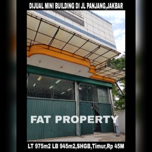 Dijual mini building di atas tanah komersil yang sangat ramai di Jl Panjang,Kedoya Utara,Jakarta Barat.