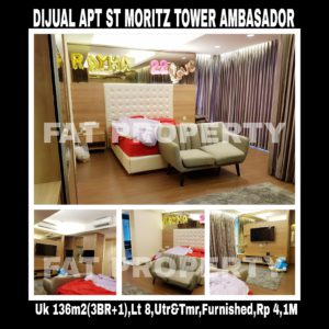 Dijual Apartment ST MORITZ Tower Ambasador,paling strategis di tengah2 Lippomal Puri.