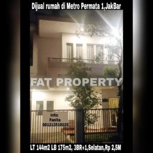 Dijual cepat rumah bagus di perbatasan Jakarta Barat dan Tangerang: