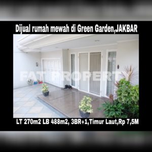 Dijual rumah mewah di Perumahan Green Garden blok L, Kedoya Utara,Jakarta Barat.