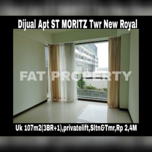 Dijual Apartment ST Moritz di Jl Puri Indah Jakarta Barat.