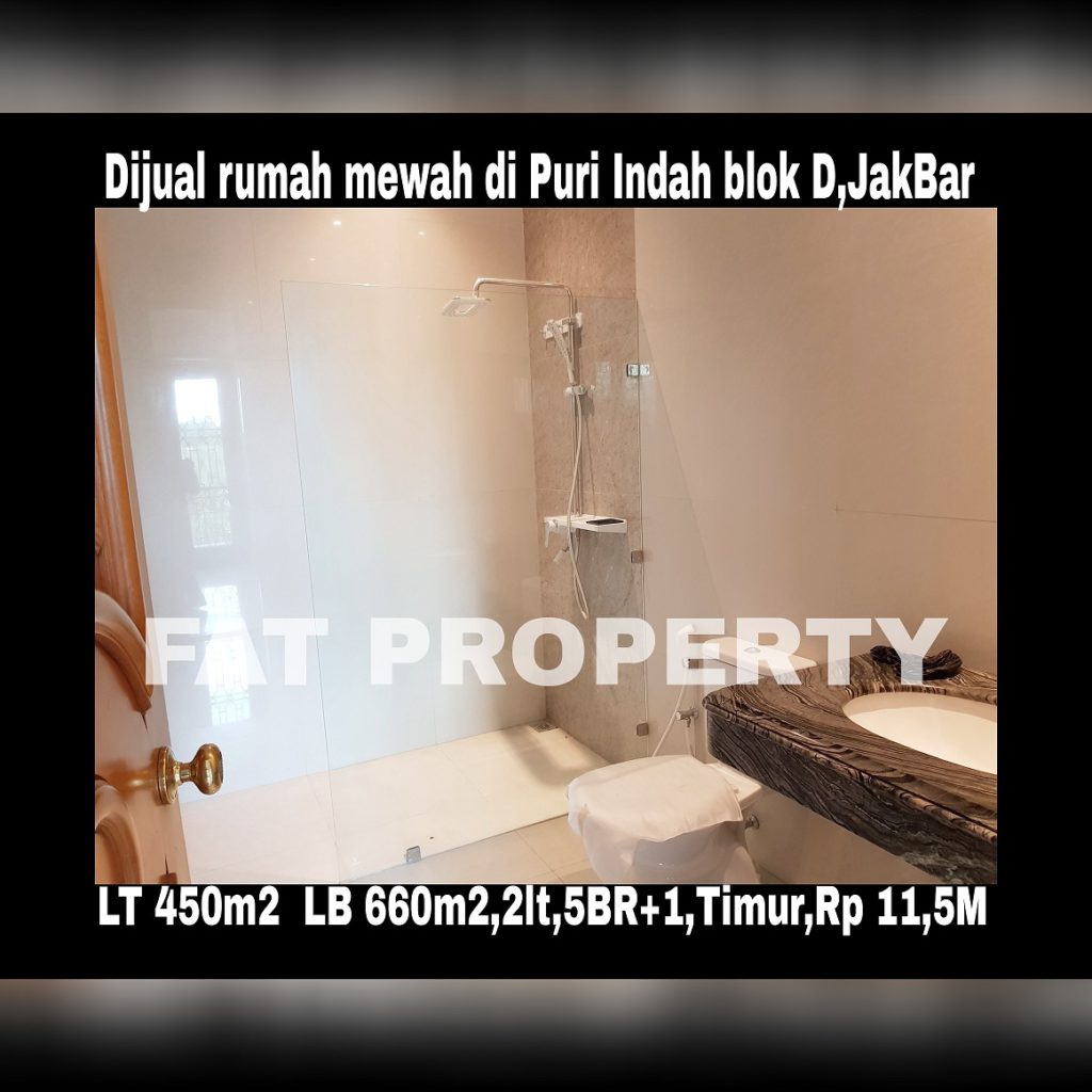 Dijual cepat rumah mewah di komplek perumahan elite di Puri Indah blok D,Jakarta Barat.