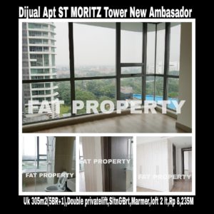 Dijual Apartment ST MORITZ Tower New Ambasador, tower paling high end dan terbaru serta paling strategis di tengah2 mal.
