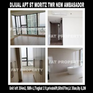 Dijual Apartment ST MORITZ Tower New Ambasador, tower paling high end dan terbaru serta paling strategis di tengah2 mal.