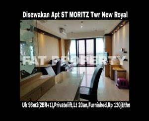 Disewakan Apartment ST Moritz di Jl Puri Indah Jakarta Barat.