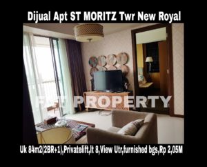 Dijual cepat Apartment ST Moritz di Jl Puri Indah Jakarta Barat.
