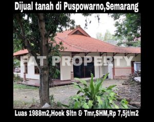 Dijual tanah ada bgnan di Jl Puspowarno IX,Semarang Barat,Semarang,Jawa Tengah.