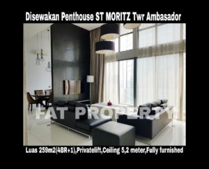 Disewakan Unit Penthouse Apartment ST Moritz di Jl Puri Indah Jakarta Barat.