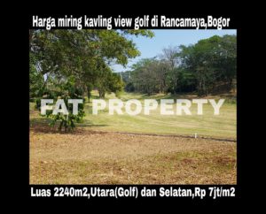 Dijual kavling view golf di Cluster Cemara,Rancamaya,Bogor.