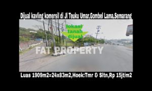 Tanah Komersil Dijual di Gombel Lama, Semarang