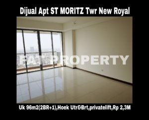 Dijual Apartment ST MORITZ Tower New Royal,Jl Puri Indah U1,Jakarta Barat.