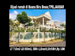 Dijual rumah mewah di Jl.Buana Biru Besar,Taman Permata Buana,samping Puri Indah,Jakarta Barat.