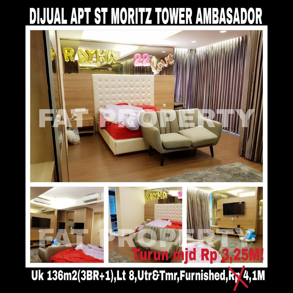 Dijual Apartment ST MORITZ Tower Ambasador,paling strategis di tengah2 Lippomal Puri.