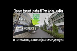 Disewakan rumah utk tempat usaha di Taman Aries menghadap Ruko Aries Niaga.