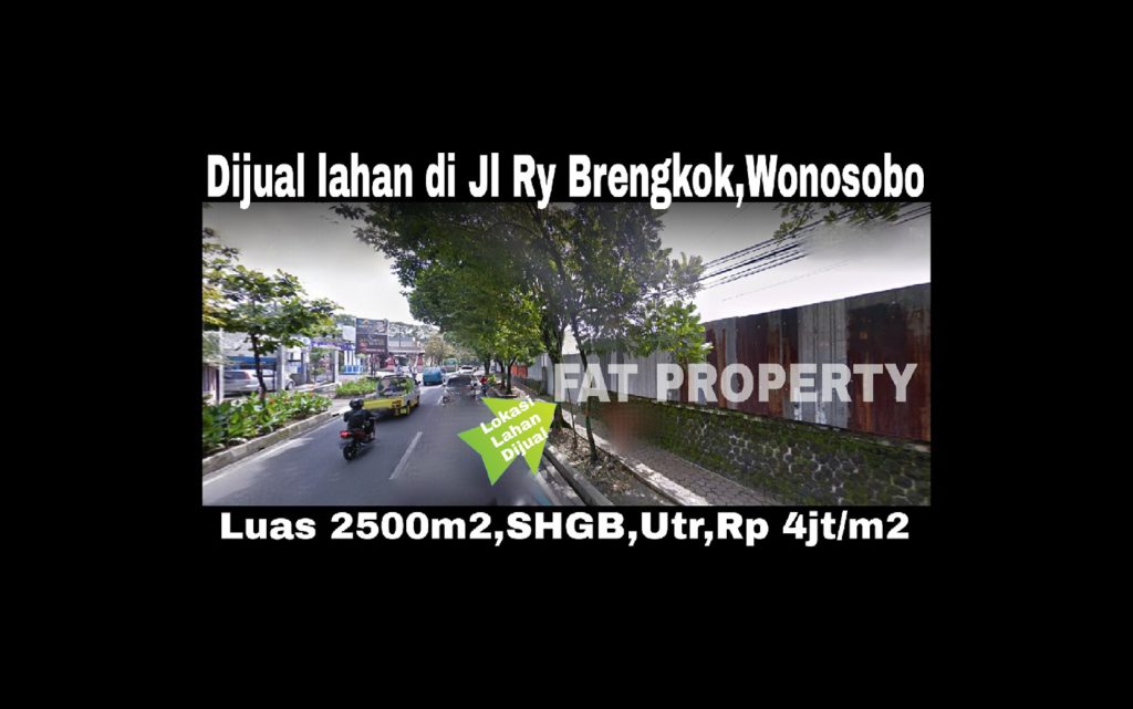 Dijual lahan komersil di pusat kota Wonosobo,Jawa Tengah.