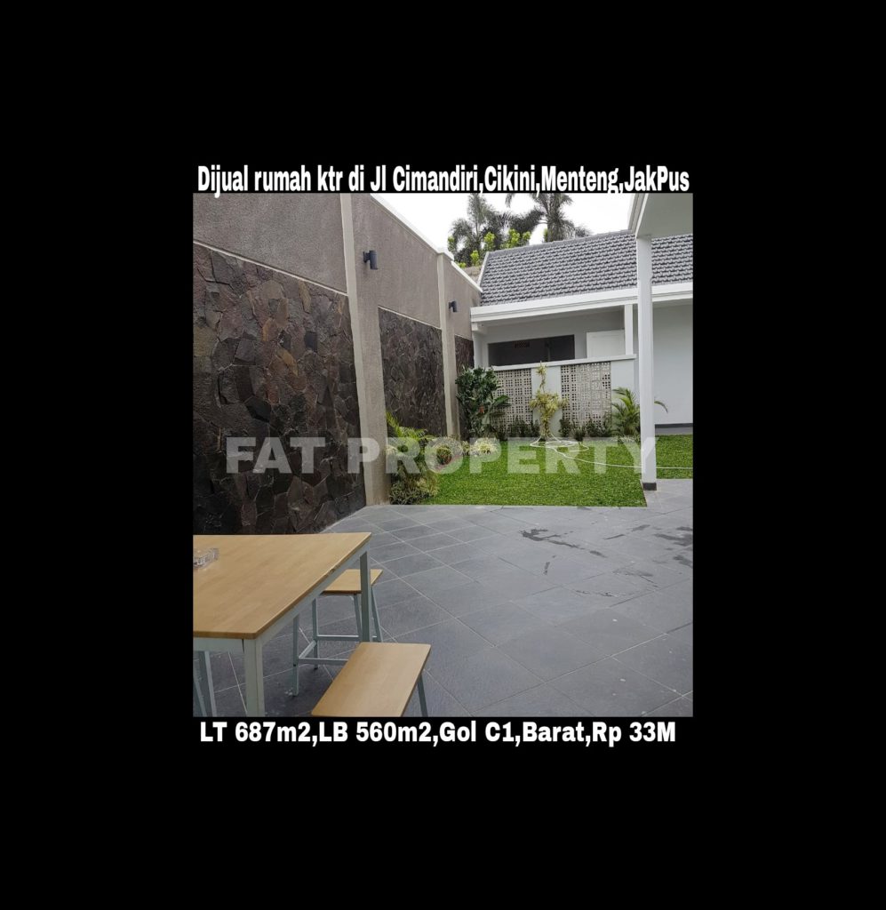 Dijual rumah di daerah elite di jantungnya ibukota Indonesia di Menteng Jl Cimandiri,Cikini,Menteng.