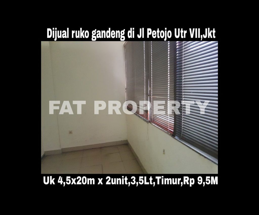 Dijual ruko gandeng yang blm dijebol di Jl Petojo Utara VII,Jakarta Pusat