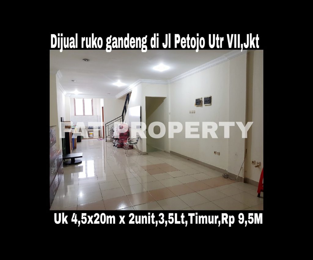 Dijual ruko gandeng yang blm dijebol di Jl Petojo Utara VII,Jakarta Pusat