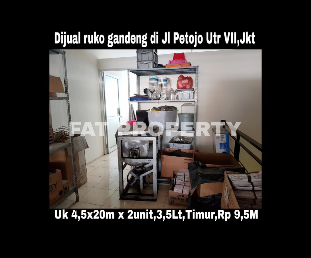 Dijual ruko gandeng yang blm dijebol di Jl Petojo Utara VII,Jakarta Pusat